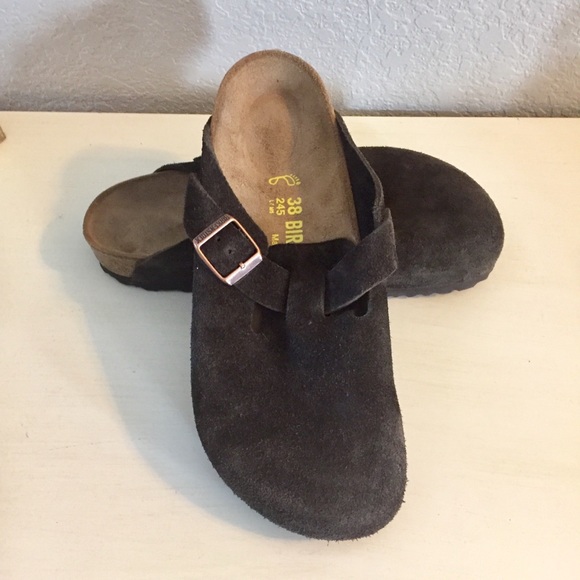 Birkenstock Shoes - Like New Birkenstock Boston Suede Mocha Size 38/8
